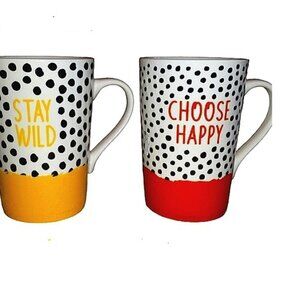 🏖️ 2 Mug Set Stay Wild and Choose Happy